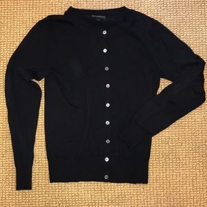 J. Crew black merino wool cardigan